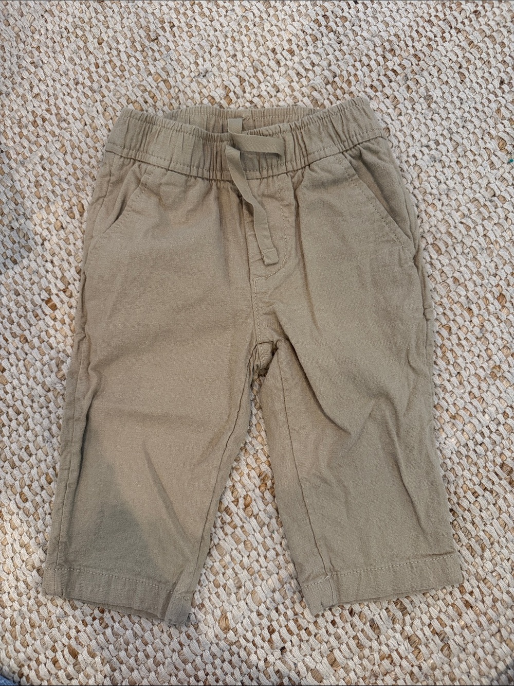 GAP Tan Elastic-Waist Jogger Pants